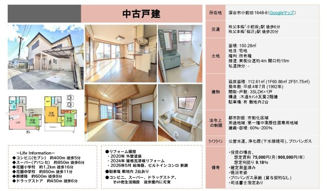 中古戸建　深谷市小前田1648-6のその他