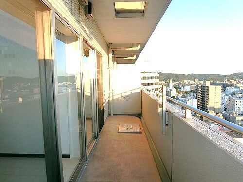 ライオンズタワー岡山表町のバルコニー|南向きバルコニー　※2020年10月撮影