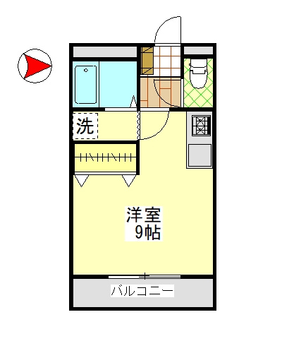 ウィステリアコート西中新田Ⅲの間取り|101号室