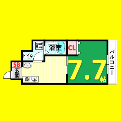 T's Dream名駅　名古屋市賃貸　仲介手数料無料の間取り