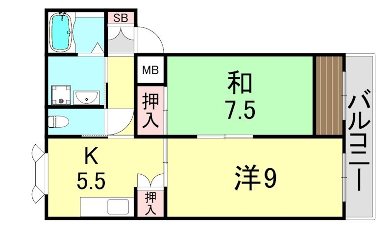 シャルマン岩屋の間取り