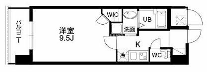 クラウンハイム北心斎橋フラワーコートの間取り