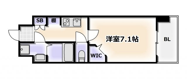 【間取り】 | ミラージュパレス難波幸町