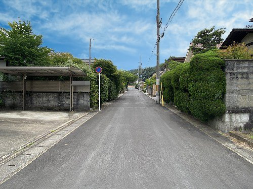 北白川上池田町 土地 6号地の前面道路含む現地写真
