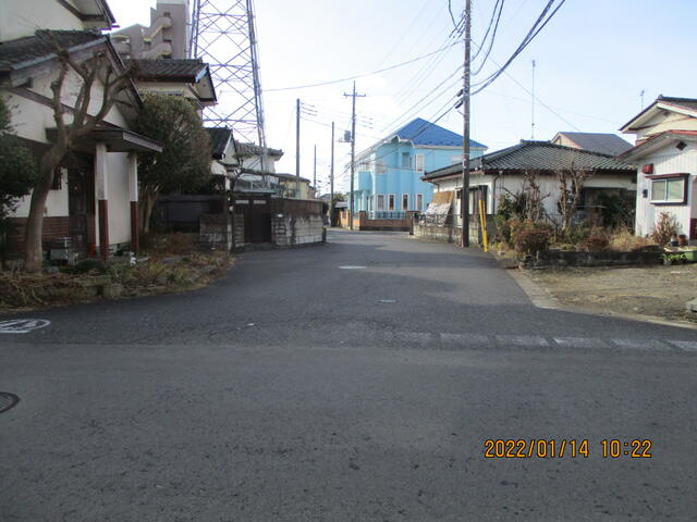 宇都宮市海道町　162.41㎡　売地の外観|当該地前面道路を北側より