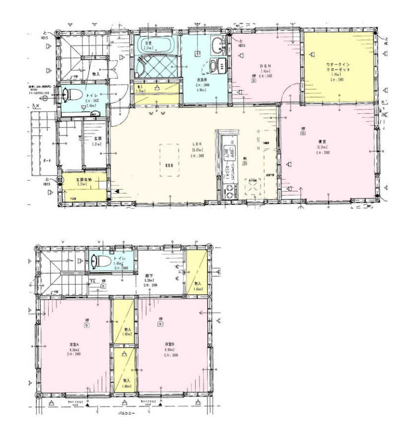 【中古戸建】前橋市宮地町の間取り|■間取り図｜敷地面積：330.59（約100坪）　建物面積：110.13（約33.31坪）