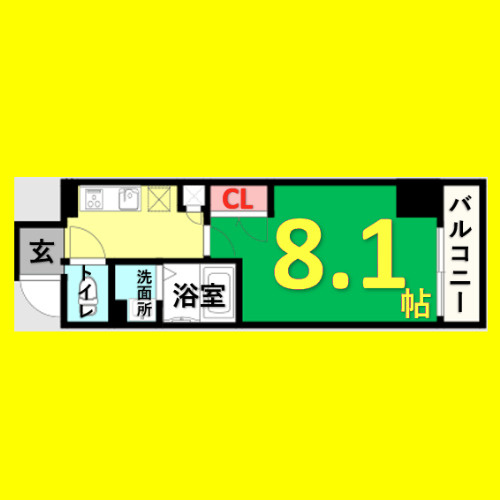 AVANTI　aratamabashi　名古屋市賃貸　仲介手数料無料の間取り