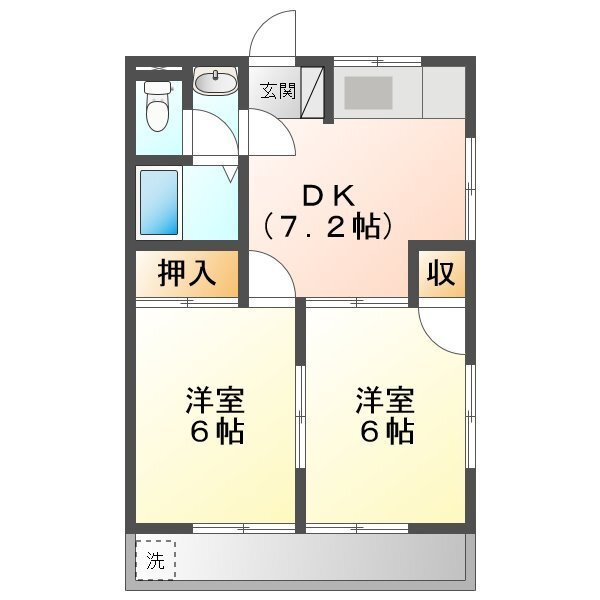 トーシンハイツ向山の間取り