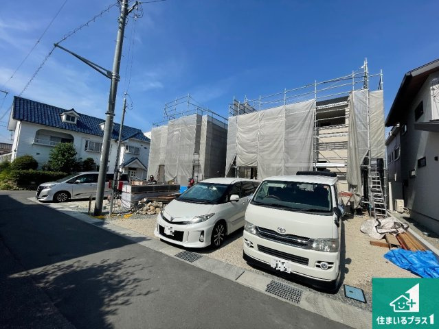 揖保郡太子町鵤　第6期　新築一戸建ての外観|周辺は落ち着いた街並みの住宅地！子育てがしやすい住環境です！まだ未完成ですが、現地でしかわからない事もございます。是非一度ご覧ください。