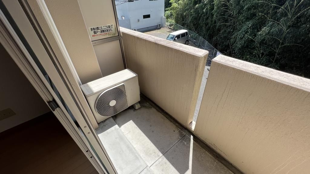 熊本市西区池田３丁目の賃貸マンションのバルコニー