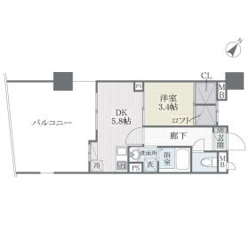QREST博多東Ⅱの間取り