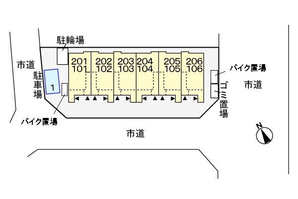カーサ　プラシードの区画図