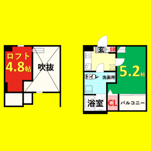 I-kea　(アイケア)　名古屋市賃貸　仲介手数料無料の間取り
