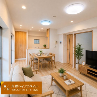 【居間・リビング】 | 豊中野畑団地弐号棟 | 家具設置AIイメージ図です
