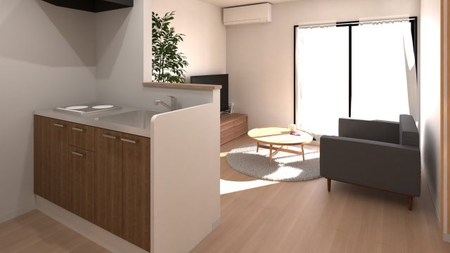 （仮称）半田市苗代町共同住宅　新築工事の内装|パースイメージになります。