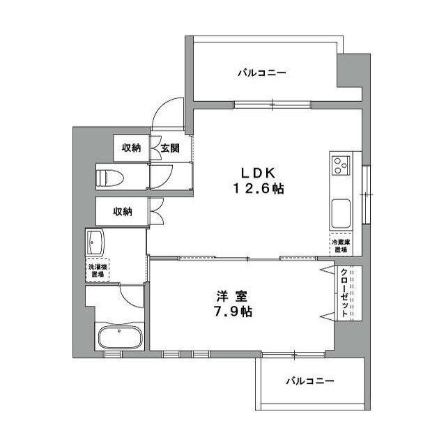 グランデュールⅡ関内の間取り