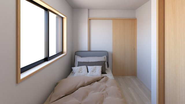 （仮称）半田市苗代町共同住宅　新築工事の洋室|パースイメージになります。