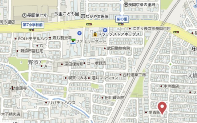 長岡京市一文橋2丁目　新築戸建の地図