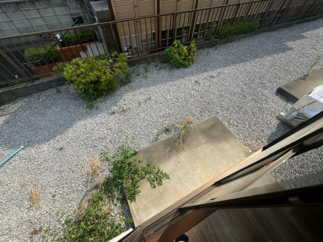 鴨下ハイツBのバルコニー