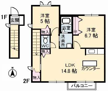 ブランシェ野原A棟の間取り