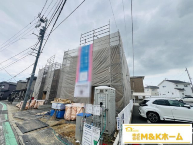 半田市乙川源内林町2丁目　全2棟　1号棟の外観|R8.7.8撮影　外壁サイディング貼り♪