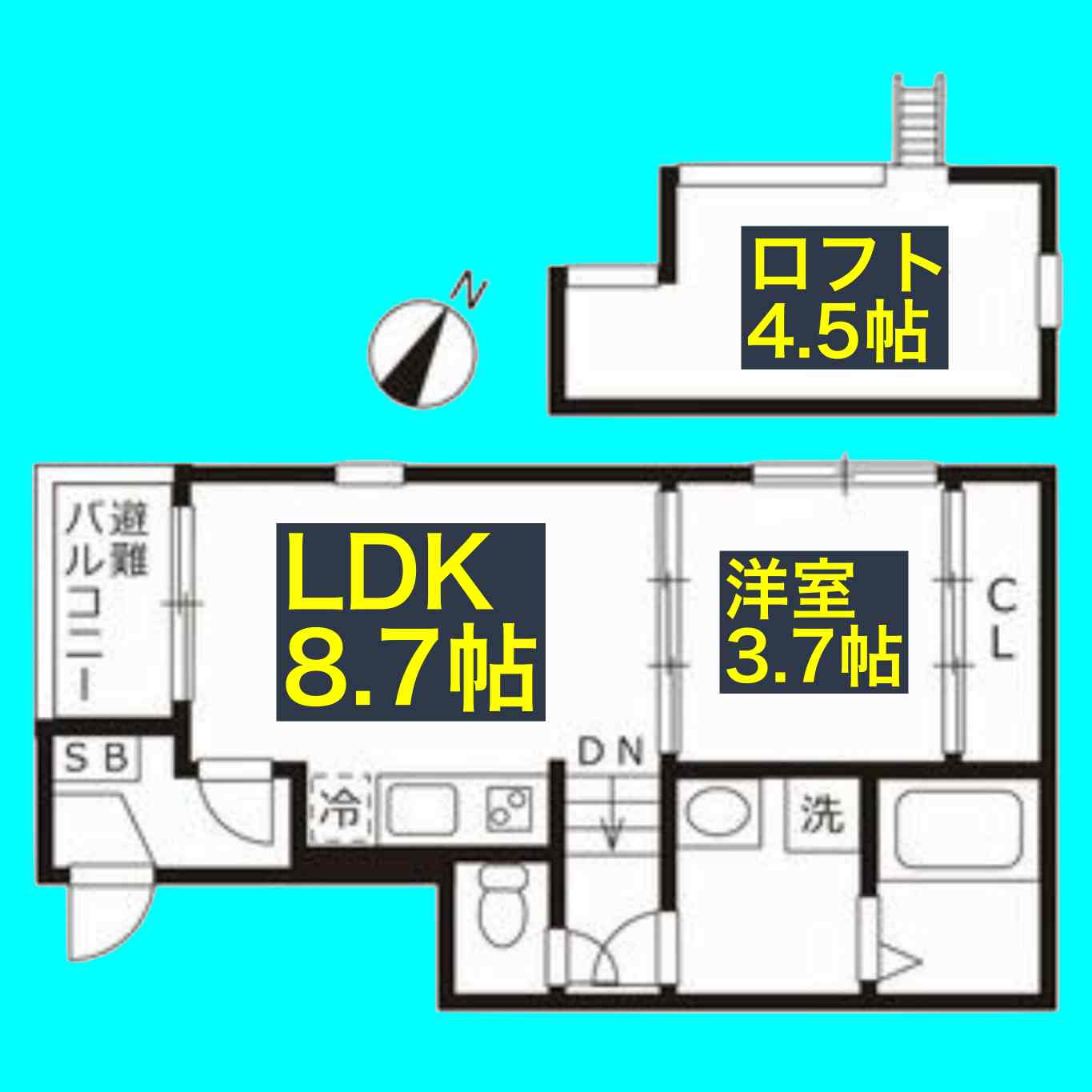 グランツ松葉町の間取り