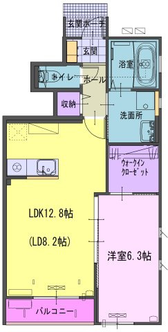 ヴェルジェ畑中の間取り