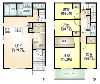 【間取り】 | 中古戸建　神戸市西区池上１丁目 | ４ＬＤＫ
