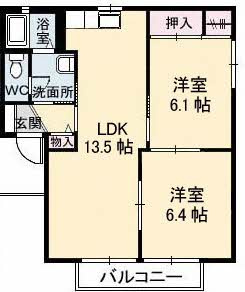 【間取り】 | ディアス宇部坂 E棟