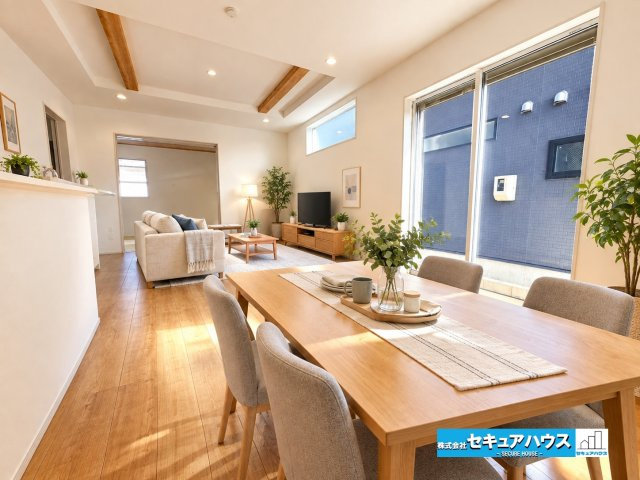 【今からご案内可能】知多市新知東町　全2棟のその他|【LDK】※家具はイメージになります。
◆日当たりが良く温かい広々リビングは家族の団らんスペースになります。