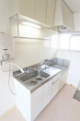 ロータスハイツ　Ａ棟のキッチン|二口コンロ設置可能のキッチン