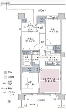 【間取り】 | シーズガーデン桐生本町　SIC付き　3LDK