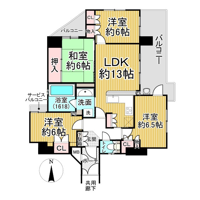 アーバニス今出川緑彩通りの間取り