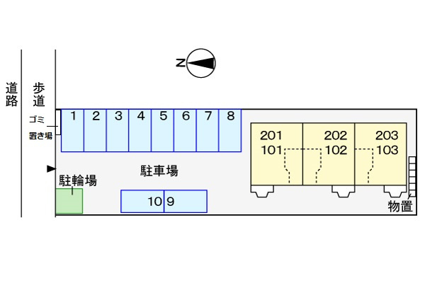 アベニューサイドテラスの区画図