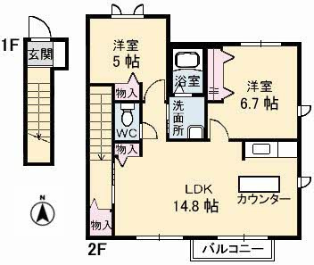 ブランシェ野原A棟の間取り