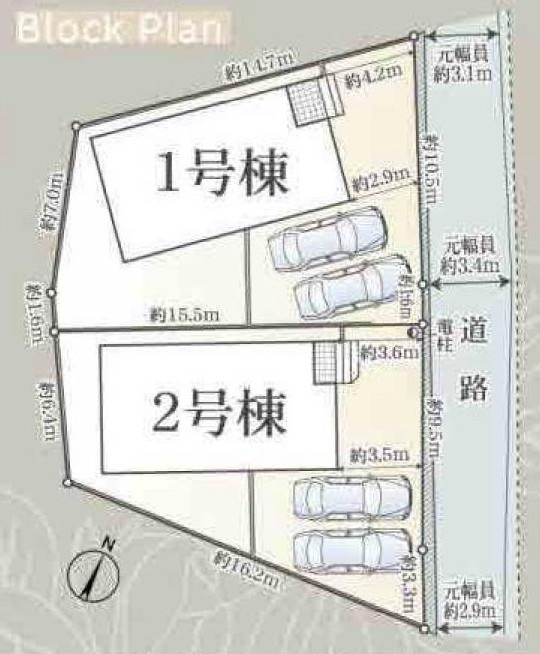 半田市乙川源内林町二丁目125番の一部『仲介手数料無料』新築一戸建て・建売の区画図