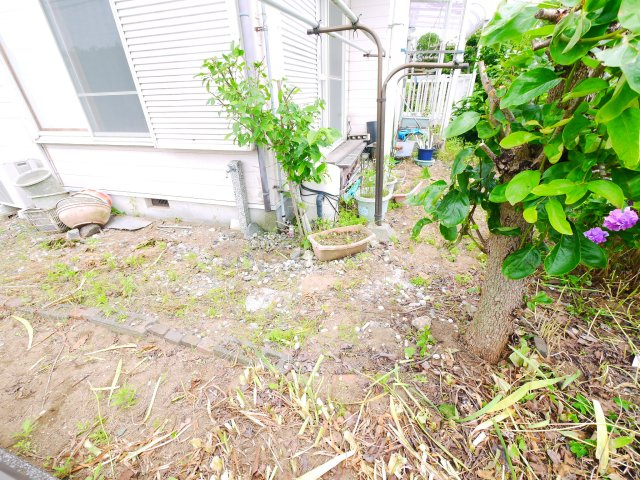 大網白里市細草　中古戸建の庭|４LDK　白里海岸まで車約6分　残置物撤去中　間取り図作成中　