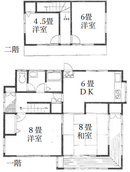 入間市新久　中古戸建の間取り