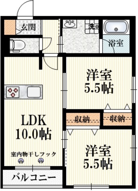 コスモス荻窪の間取り|★角部屋★　★2面採光★
