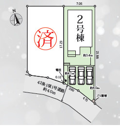 二宮町百合が丘4期　新築戸建　全2棟2号棟の区画図