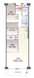 【間取り】 | サンヴェール千里緑地公園