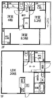 【間取り】 | 新築戸建　神戸市西区持子１丁目 | ３ＬＤＫ