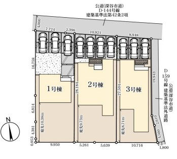 【区画図】 | Livele Garden.S深谷市稲荷町北第3　【平屋】新築住宅