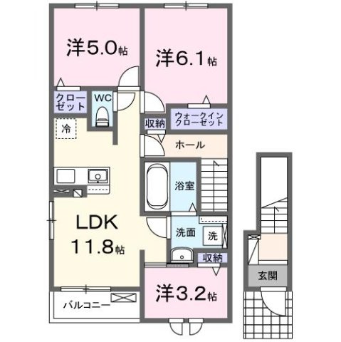 エンドア　ゼロイチの間取り