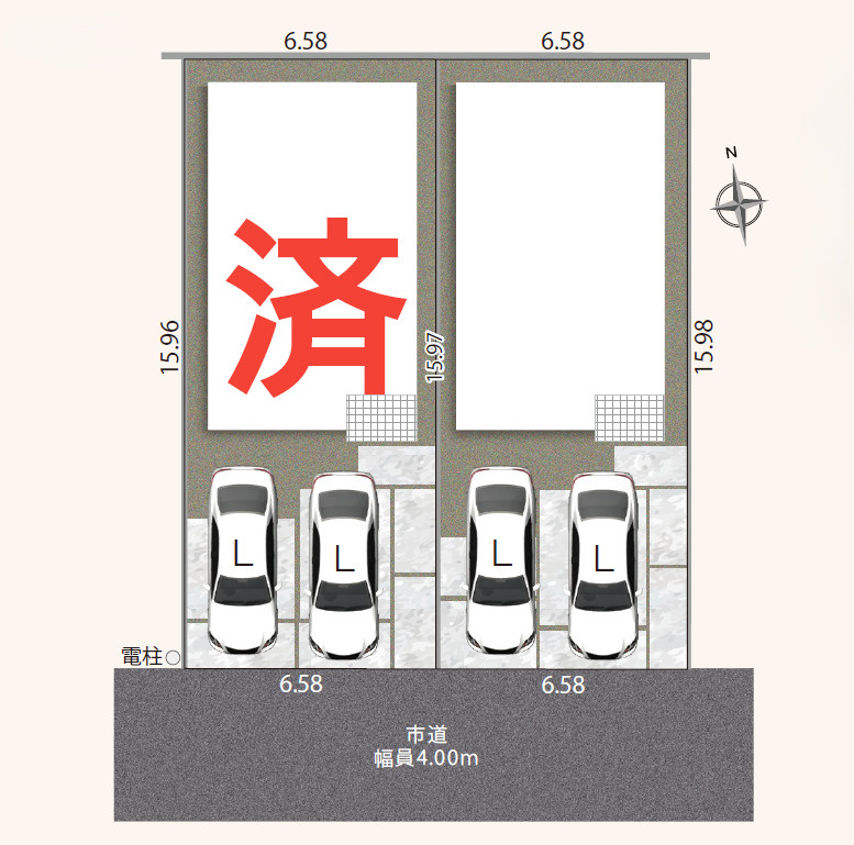 静岡市葵区桜一丁目3期　新築戸建　全2棟　2号棟の区画図