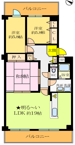 【間取り】 | ☆ルネ枚方