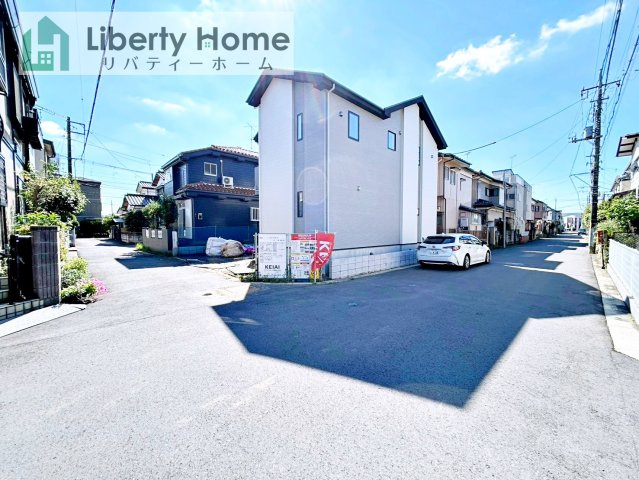 取手市青柳5期　新築戸建の前面道路含む現地写真