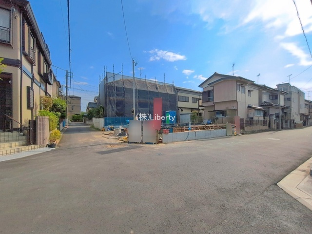 取手市青柳5期　新築戸建の前面道路含む現地写真