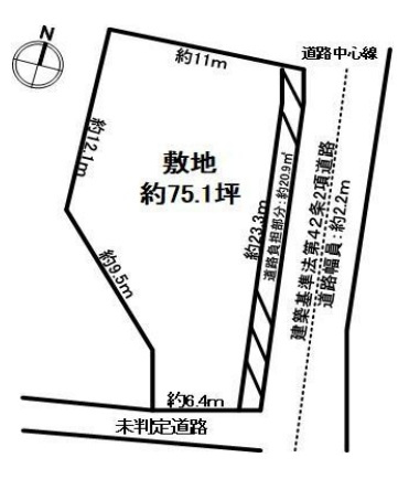 小野市黍田町　　　JR加古川線「市場駅」徒歩5分の土地図