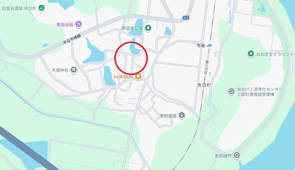 小野市黍田町　　　JR加古川線「市場駅」徒歩5分の地図